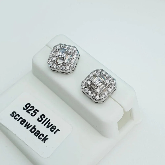 "925 Sterling Silver Cubic Zirconia Earrings, UU1P6A6101 - Picture 8 of 10